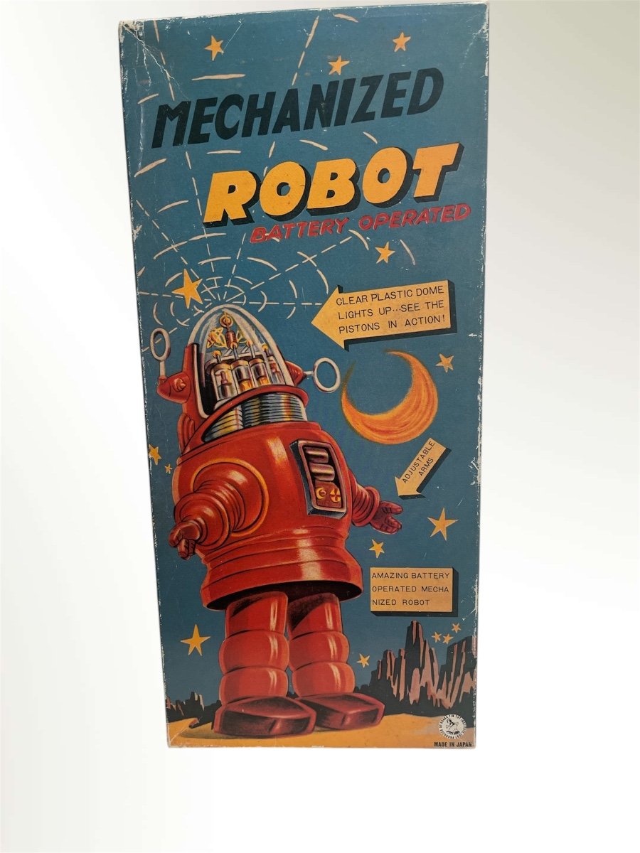 Mechanised Robot "robby" Edition Limitée" Nickel Plated "osaka Tin Toy Institute Japon-photo-4