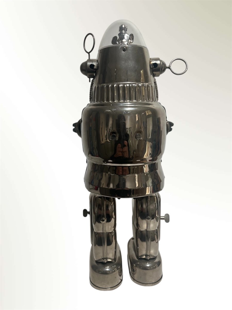 Mechanised Robot "robby" Edition Limitée" Nickel Plated "osaka Tin Toy Institute Japon-photo-5