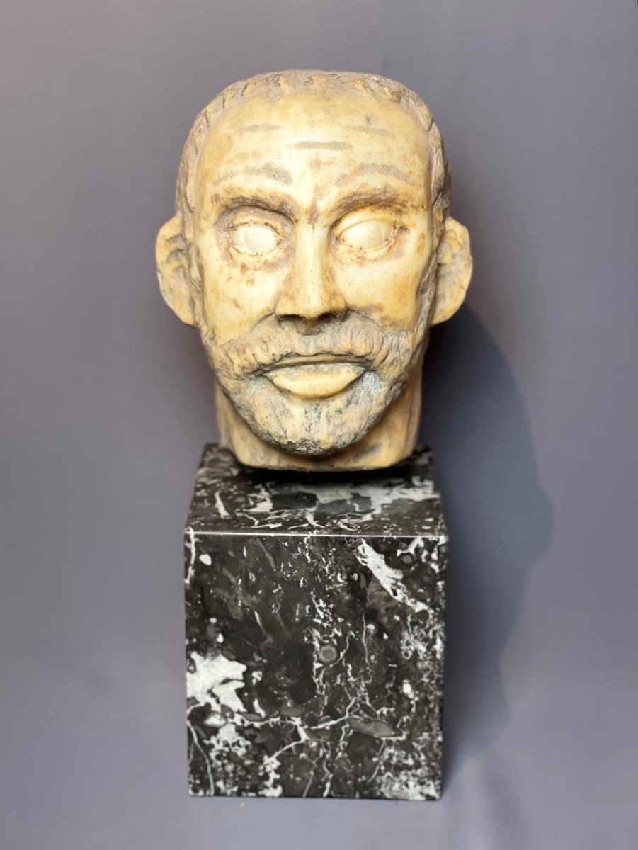 Italy  Man's Marble Head 19th Century