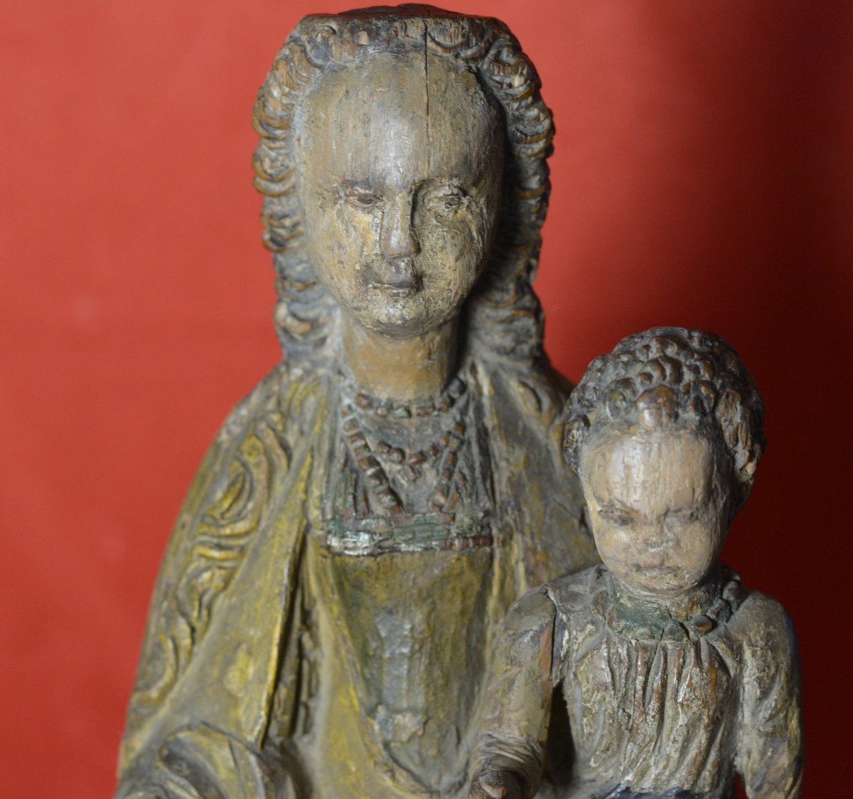 Vierge à l'Enfant 17ème Siècle-photo-1