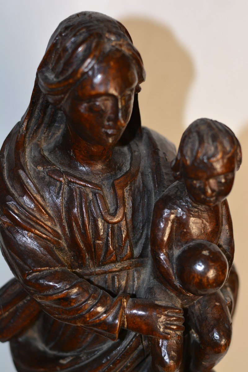 Virgin And Child XVII Th Century-photo-4