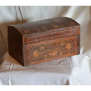 17th Century Flower Marquetry Box