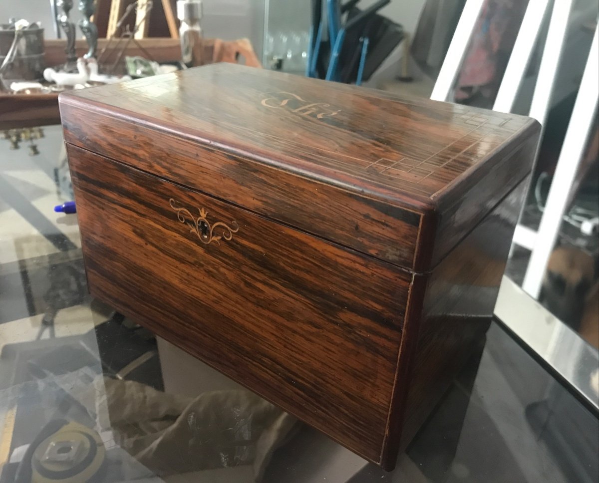 Tea Box In Rosewood And Lemon Tree Of The Louis Philippe Period