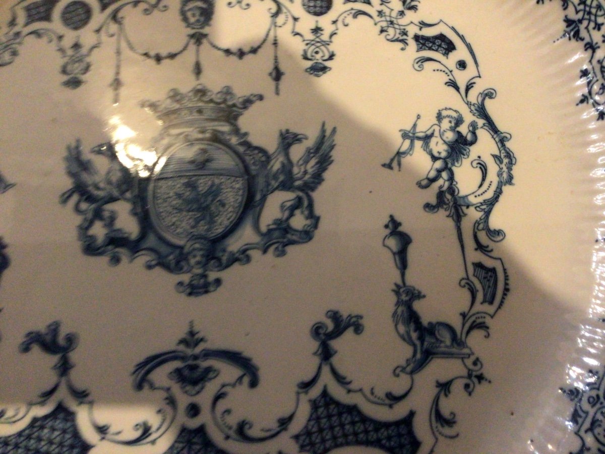  Round Moustiersearthenwaredish With Blue Camaïeu Decor In The Berain Style, Early 18th Century-photo-3