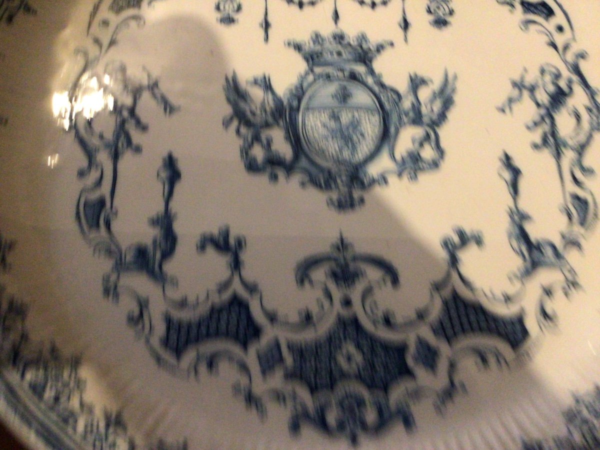  Round Moustiersearthenwaredish With Blue Camaïeu Decor In The Berain Style, Early 18th Century-photo-3