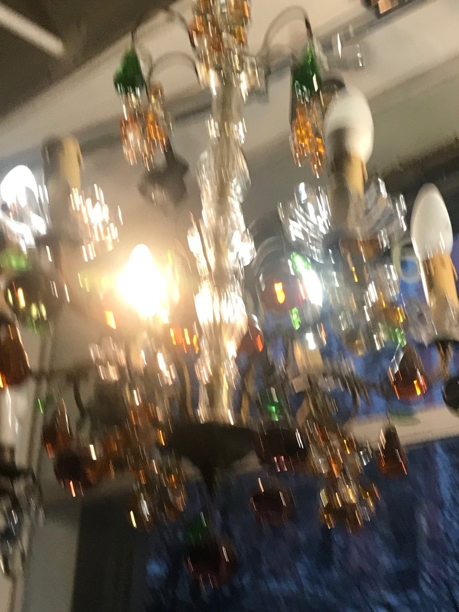 Morano Crystal Chandelier Circa 1970-photo-2