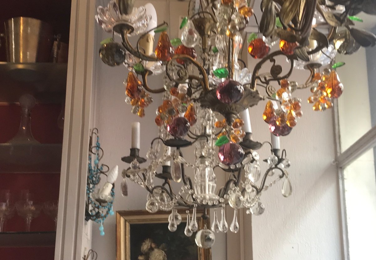 Morano Crystal Chandelier Circa 1970-photo-1