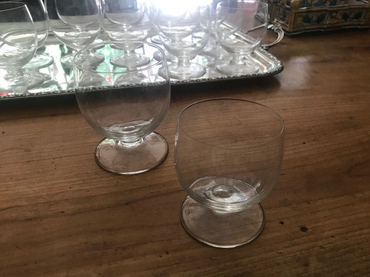 Part Of Art-deco Crystal Glasses Service Of 20 Pieces-photo-2