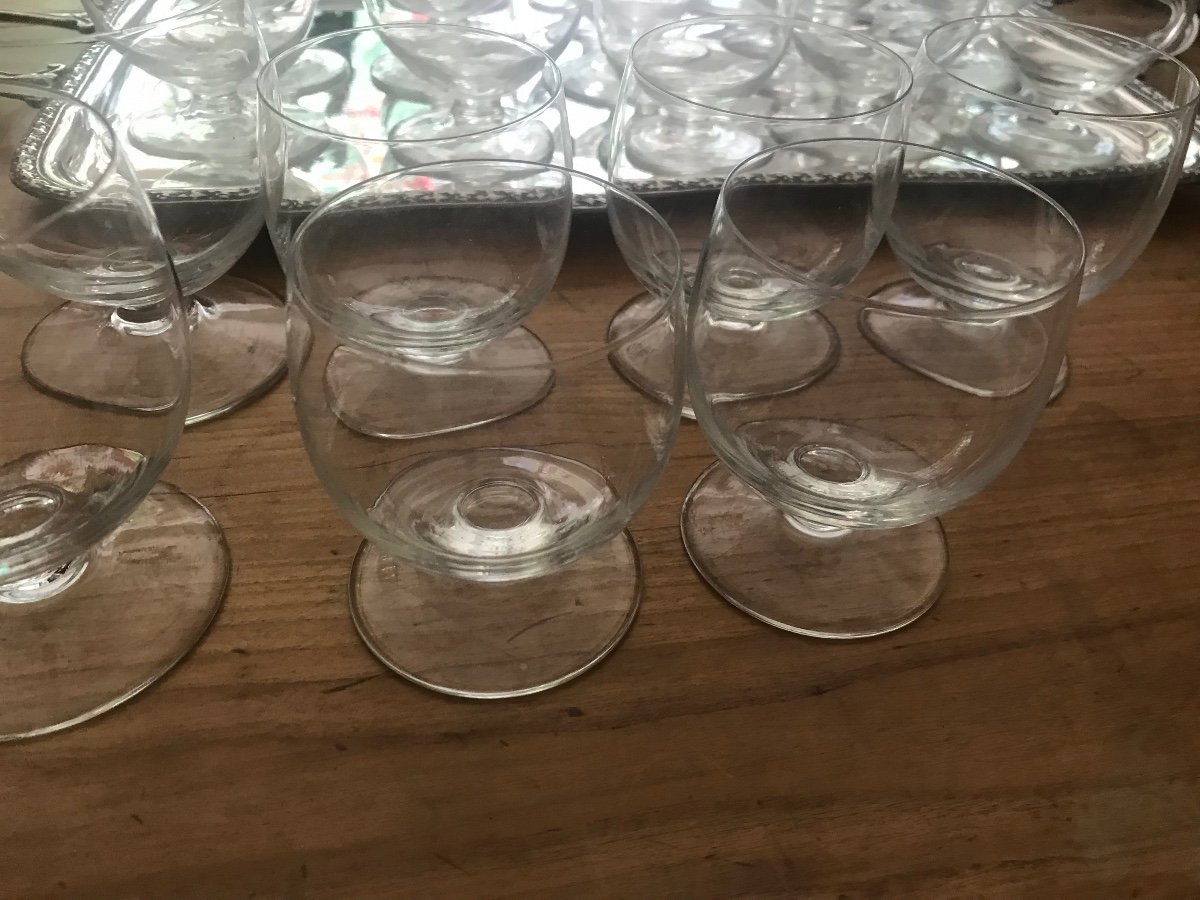 Part Of Art-deco Crystal Glasses Service Of 20 Pieces-photo-7