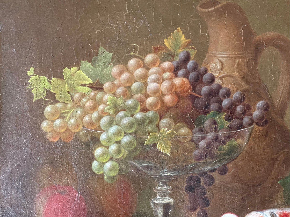 Eugénie Salanson (1836-1912), Still Life With Grapes-photo-4