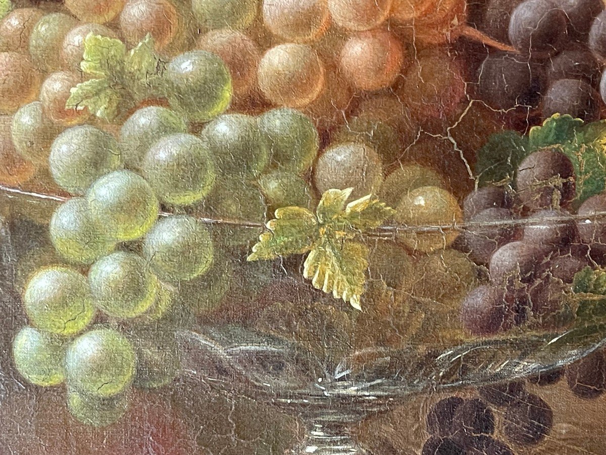 Eugénie Salanson (1836-1912), Still Life With Grapes-photo-2