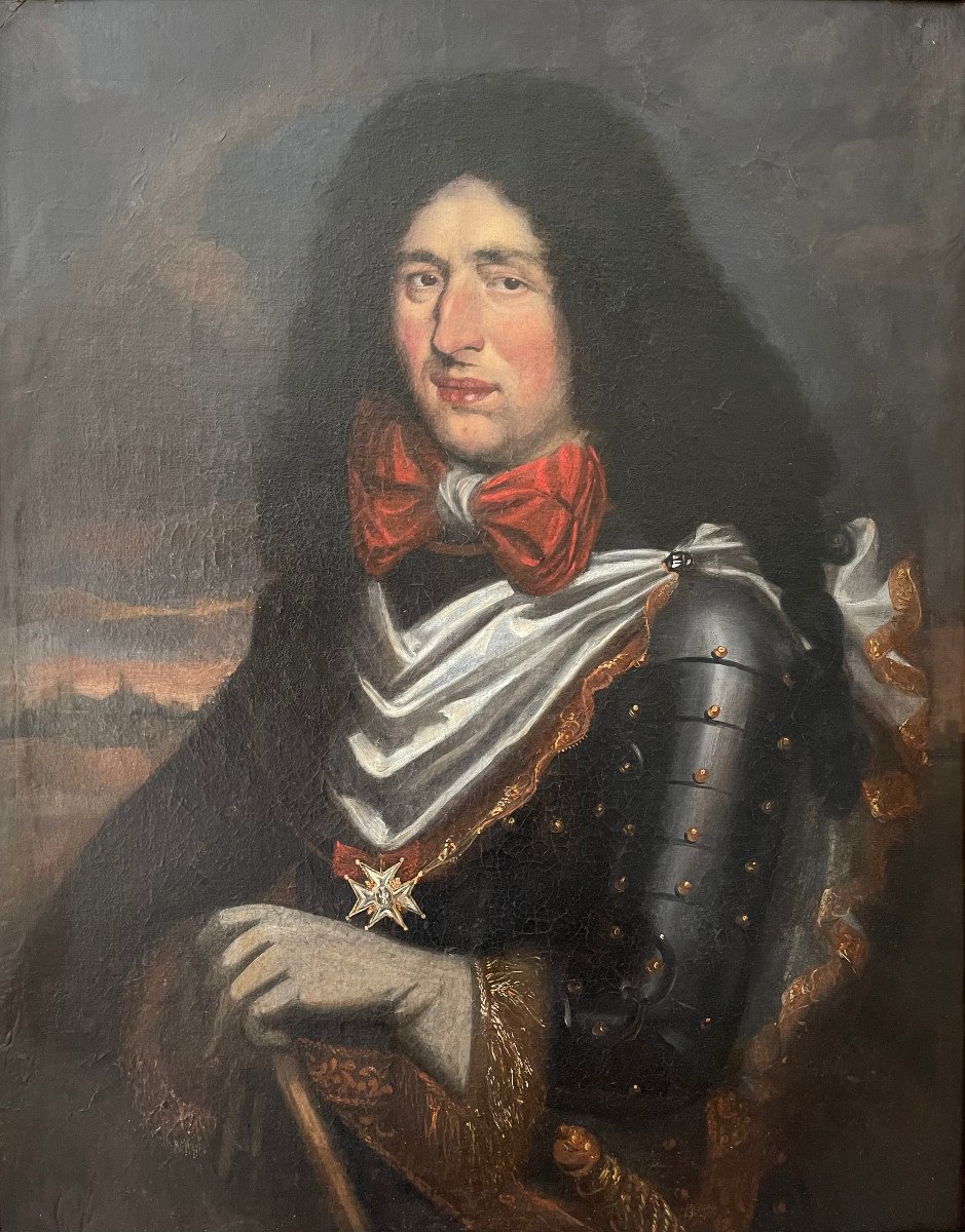 Portrait d'Homme En Armure, Jean de Poix  (1649 - 1721)-photo-2