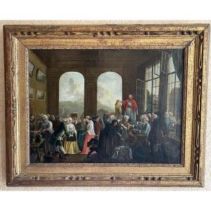 Samuel Hieronymus Grimm "auction In A Castle"