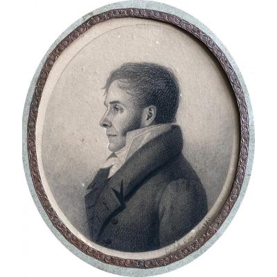 Hipolyte Huet Portrait d'Homme 1820