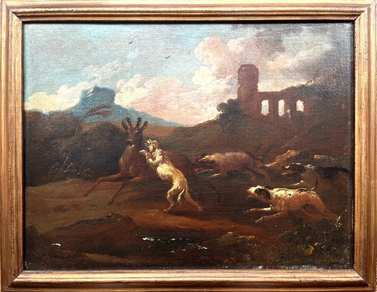 Trois Scènes De Chasse - Italie Du Nord Vers 1800-photo-2