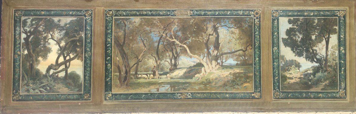 Henri Zuber (1844 - 1909) Paysages Des Environs De Cannes - Antibes