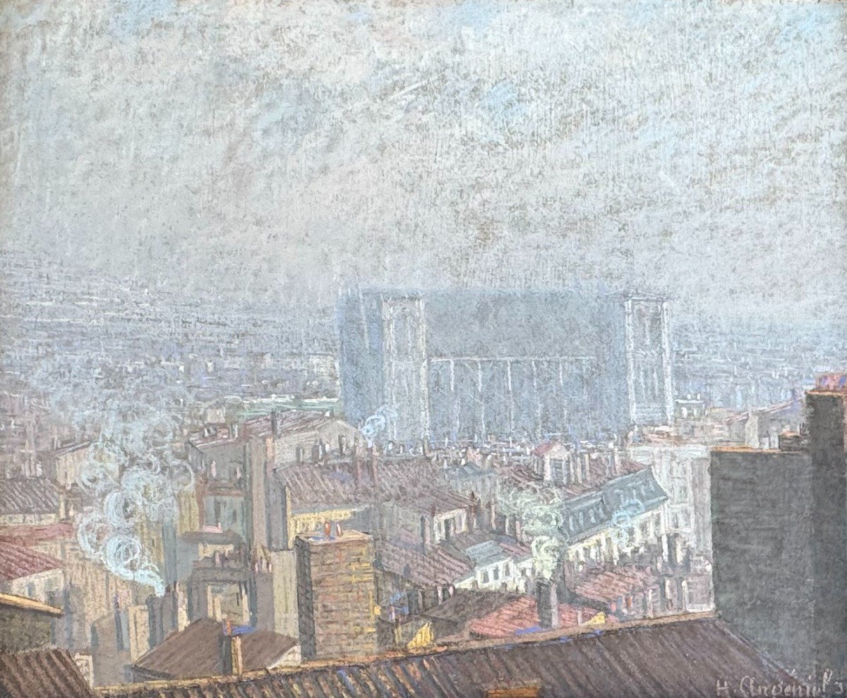 Henri Charles Angeniol - View Of Lyon On The Fourvière Hill 1938