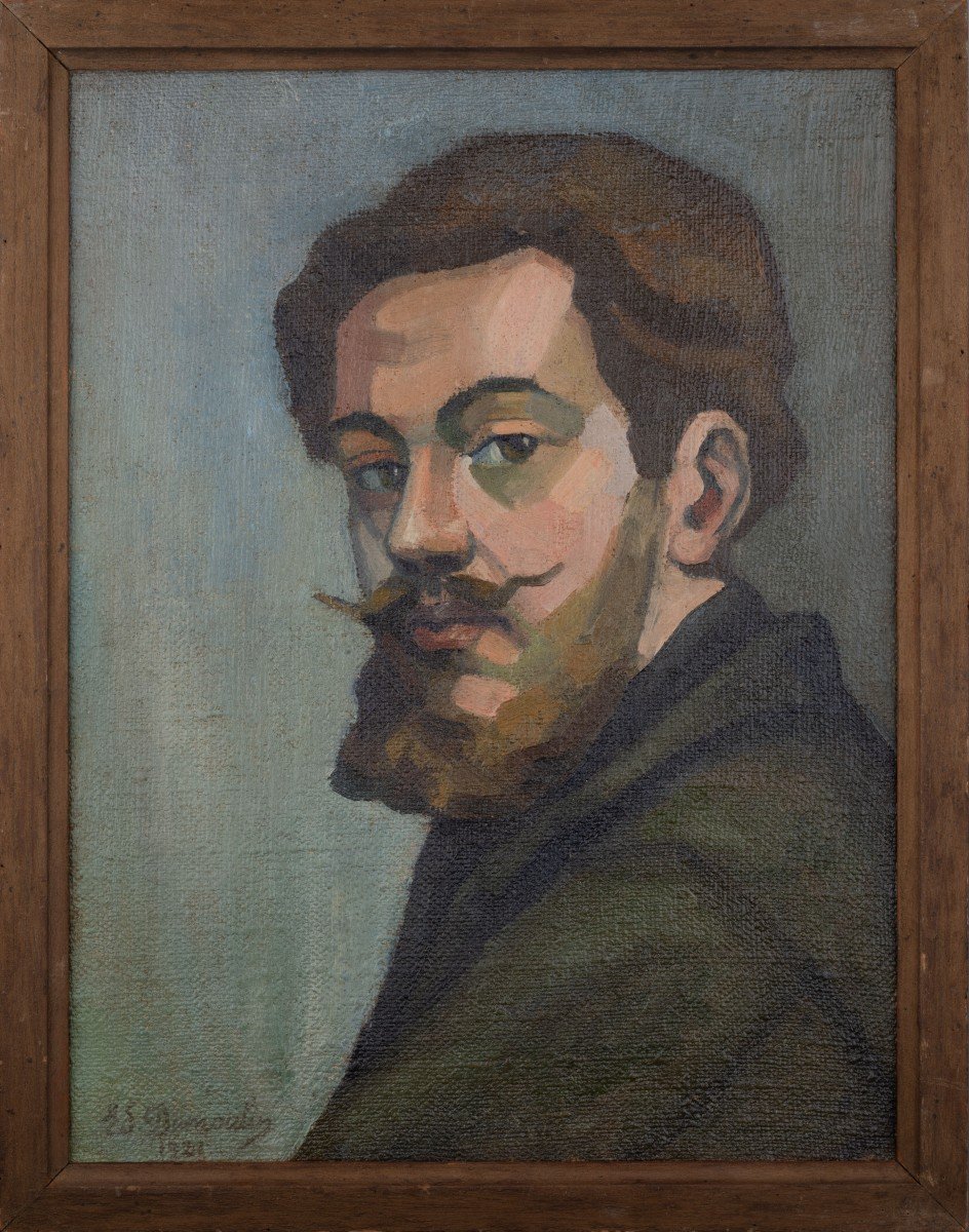 Edouard Dumoulin  (1898 - 1973)  Autoportrait d'artiste