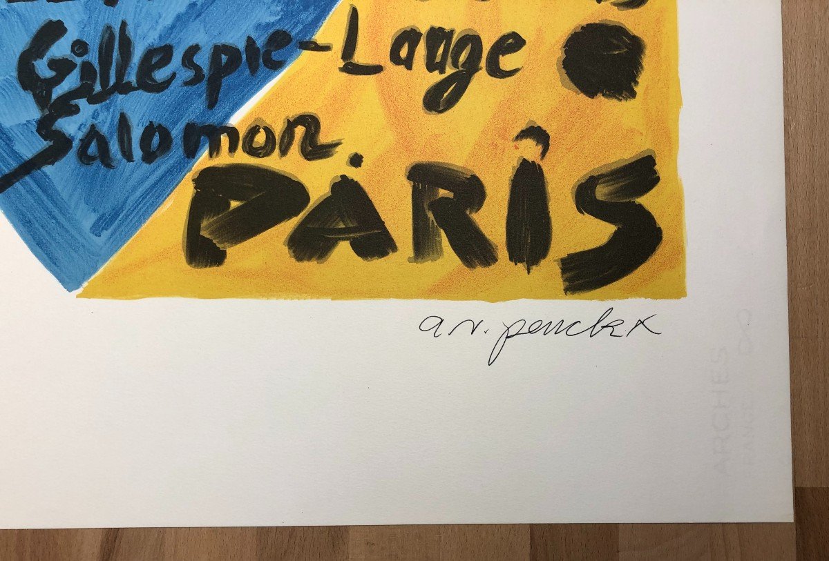 Exhibition Poster 1983 Ar Penck Print Before The Letter Signed-photo-3
