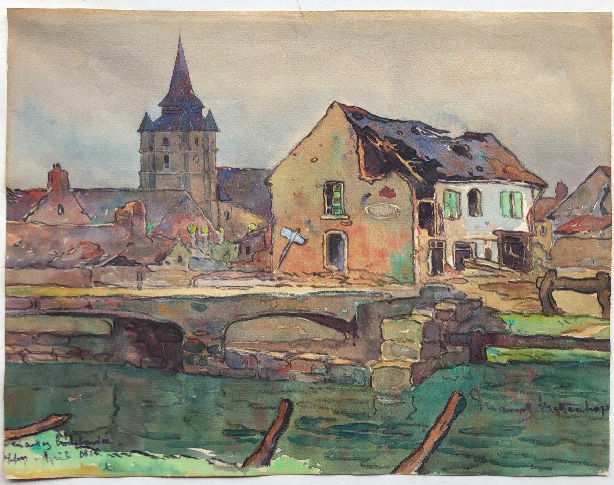 Brittany, Marcel Mettenhoven (1891-1979), Watercolor To Situate