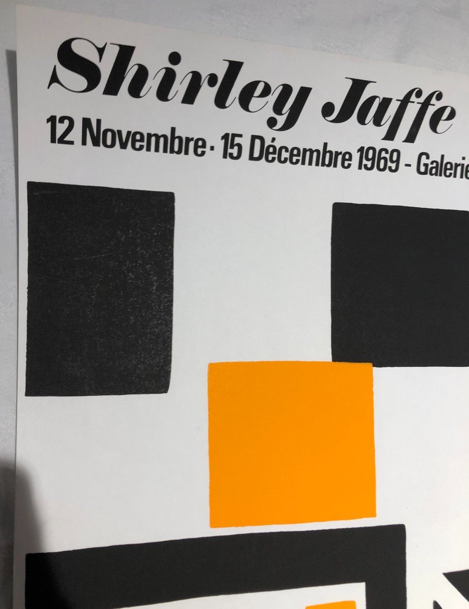 Shirley Jaffe Affiche Sérigraphique Galerie Jean Fournier Exposition 1969-photo-2