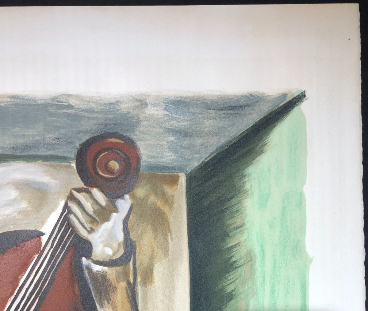 Le Violoncelliste Lithographie d'Après Ossip Zadkine Cubisme Paris Violoncelle Musique-photo-4