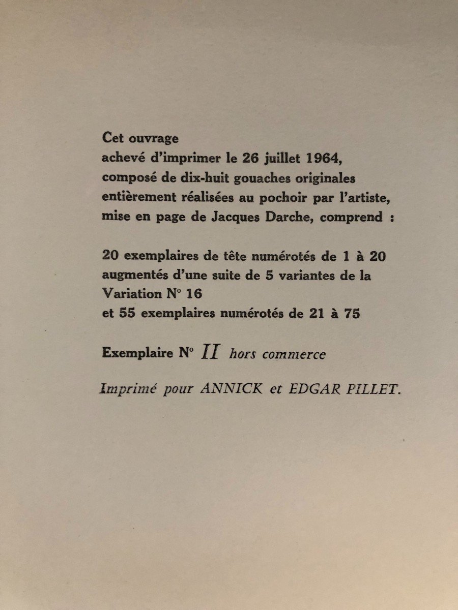 Seize Et Une Variations Albert Aymé 1964 Pillet Abstraction Portfolio 18 Pochoirs-photo-3