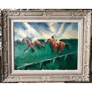 Jean Raoul Chaurand-naurac Horse Riding Equestrianism Horses Riders Oil Painting Painting