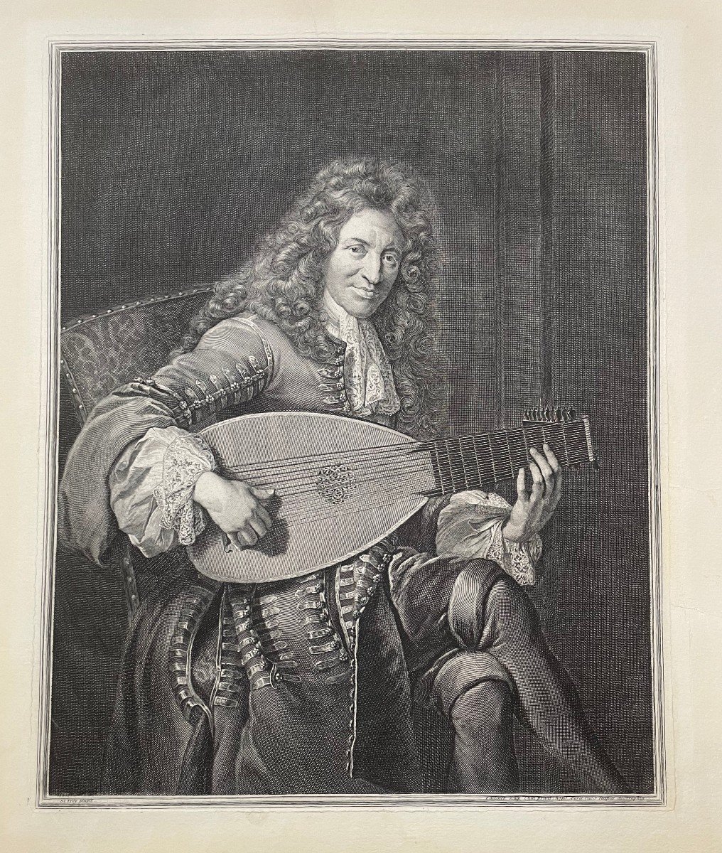 Gérard Edelinck (1640 - 1707), Portrait Of Charles Mouton (around 1617 - Around 1699), Engraver