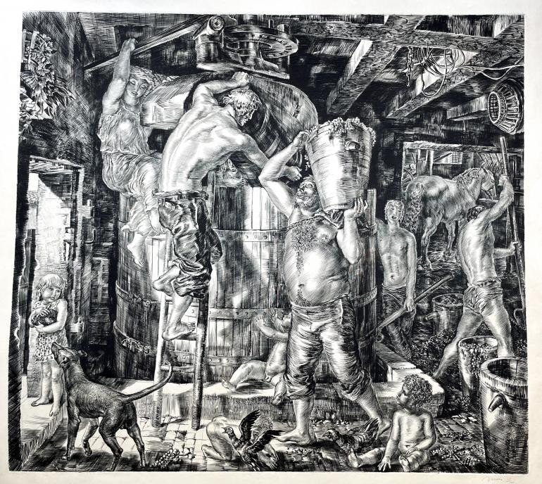 Albert Decaris (1901 - 1988), The Press, Chisel, 1943