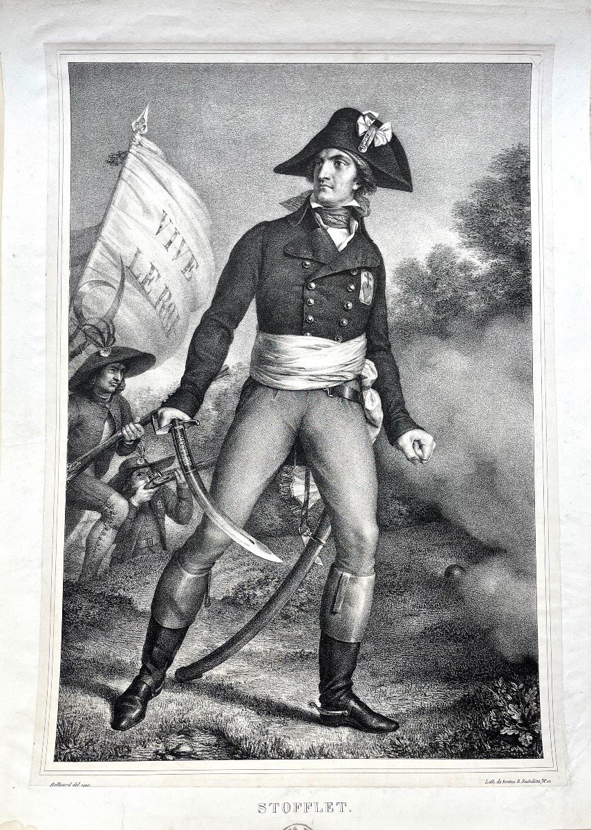 Zéphirin Belliard (1798 - 18?), Jean-nicolas Stofflet (1753 - 1796), Lithograph, 1826