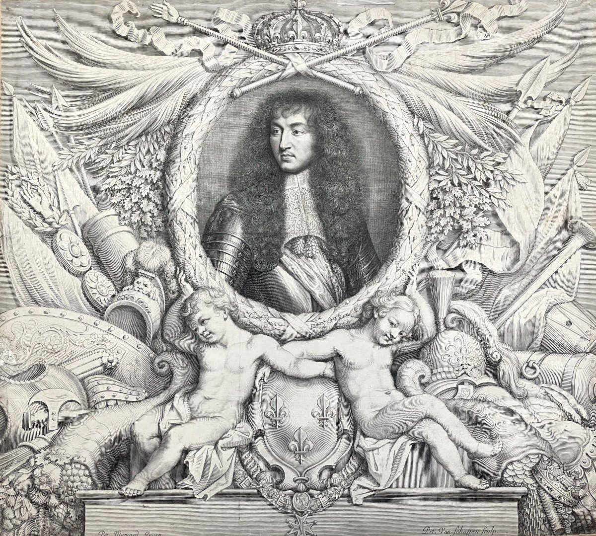 Pierre Louis Van Schuppen (1627 - 1702), Portrait Of Louis XIV (1638 - 1715), Circa 1663