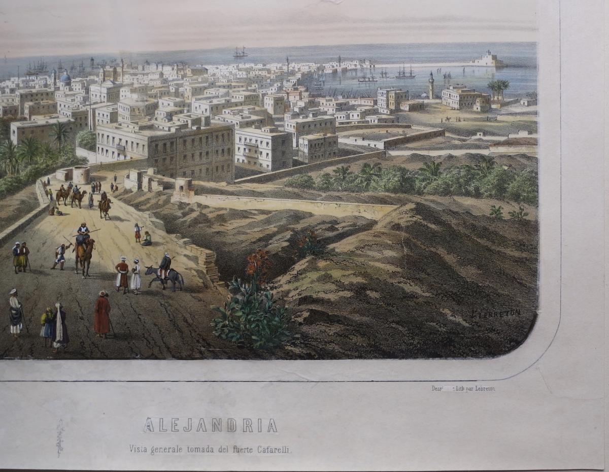 Lebreton, Alexandria, Lithograph Nineteenth-photo-4