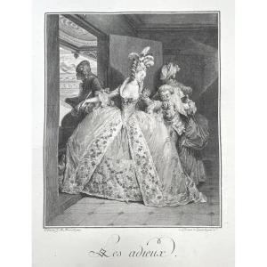 Robert De Launay (1749 - 1814), The Farewells, Etching And Burin 1777