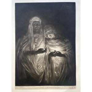 James Tissot (1836 - 1902), Mediumistic Apparition, Mezzotint, 1885