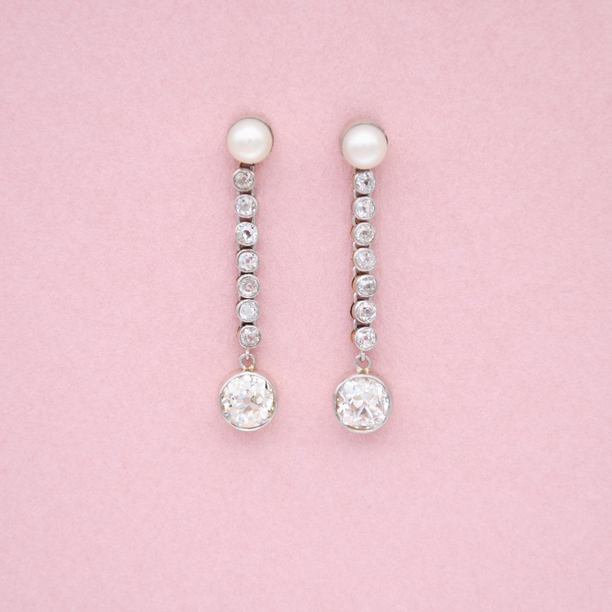 Boucles d'Oreilles Ligne Diamants-photo-2