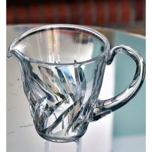 Saint-louis — Water Pitcher, “bidasoa” Model, In Solid Cut Crystal.