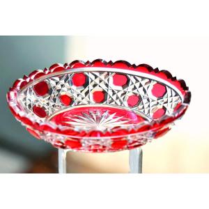 Baccarat, Circa 1916 — Cut Crystal Soap Dish, Overlayed.