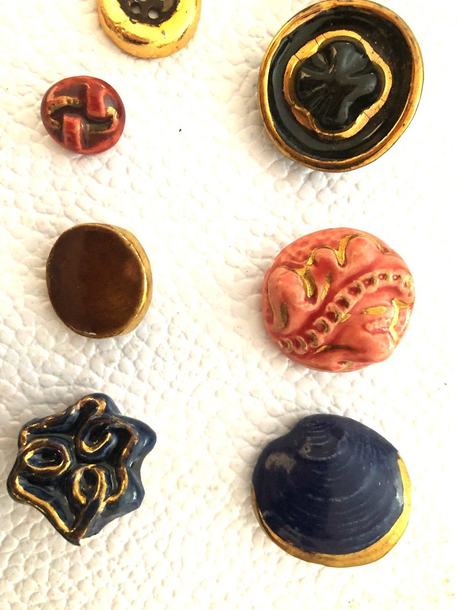 26 Glazed Ceramic Buttons-photo-4