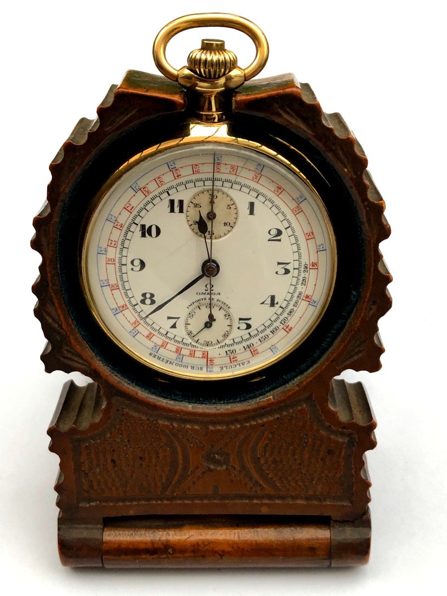 19th Century Pocket Watch Holder Carved Wood Black Forest-photo-6