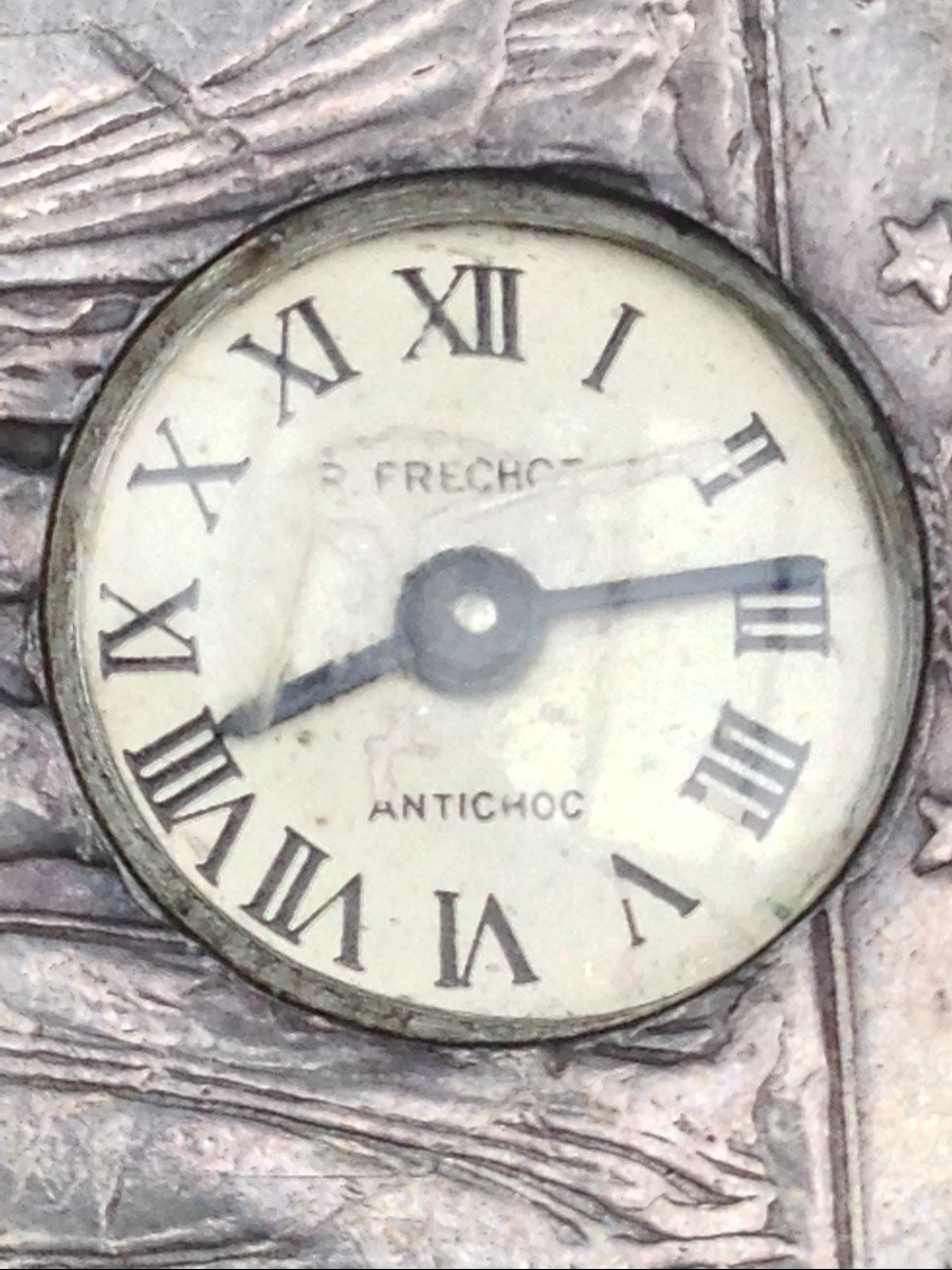 Sterling Silver Bracelet Watch Fréchot Hercule Cinq Franc 1875 -photo-7