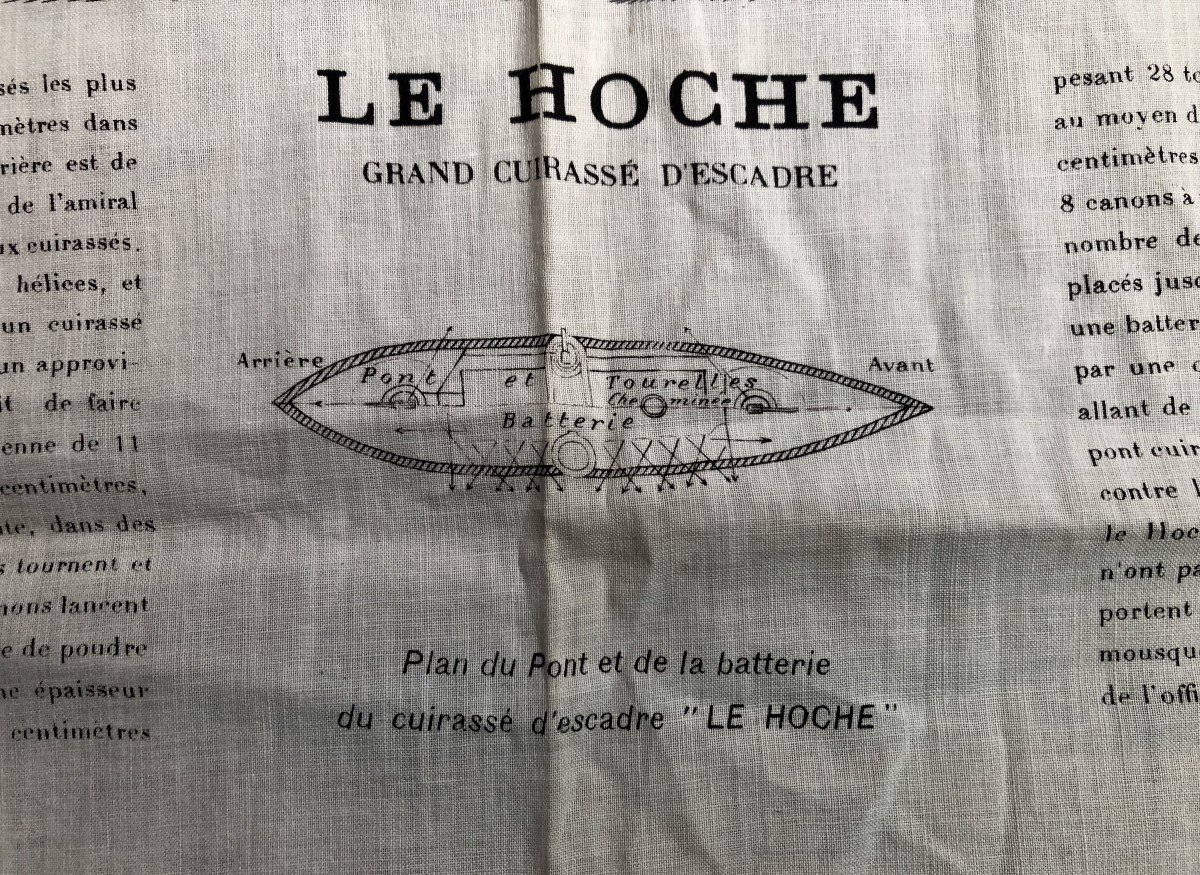 Military Instruction Handkerchief "le Hoche" Circa 1900 Scarf-photo-2