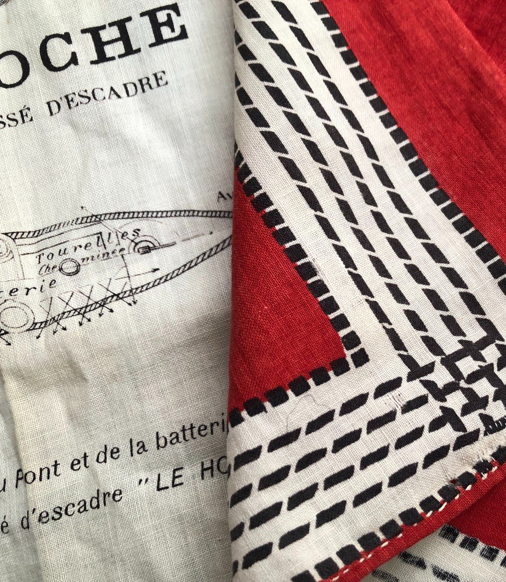 Military Instruction Handkerchief "le Hoche" Circa 1900 Scarf-photo-4