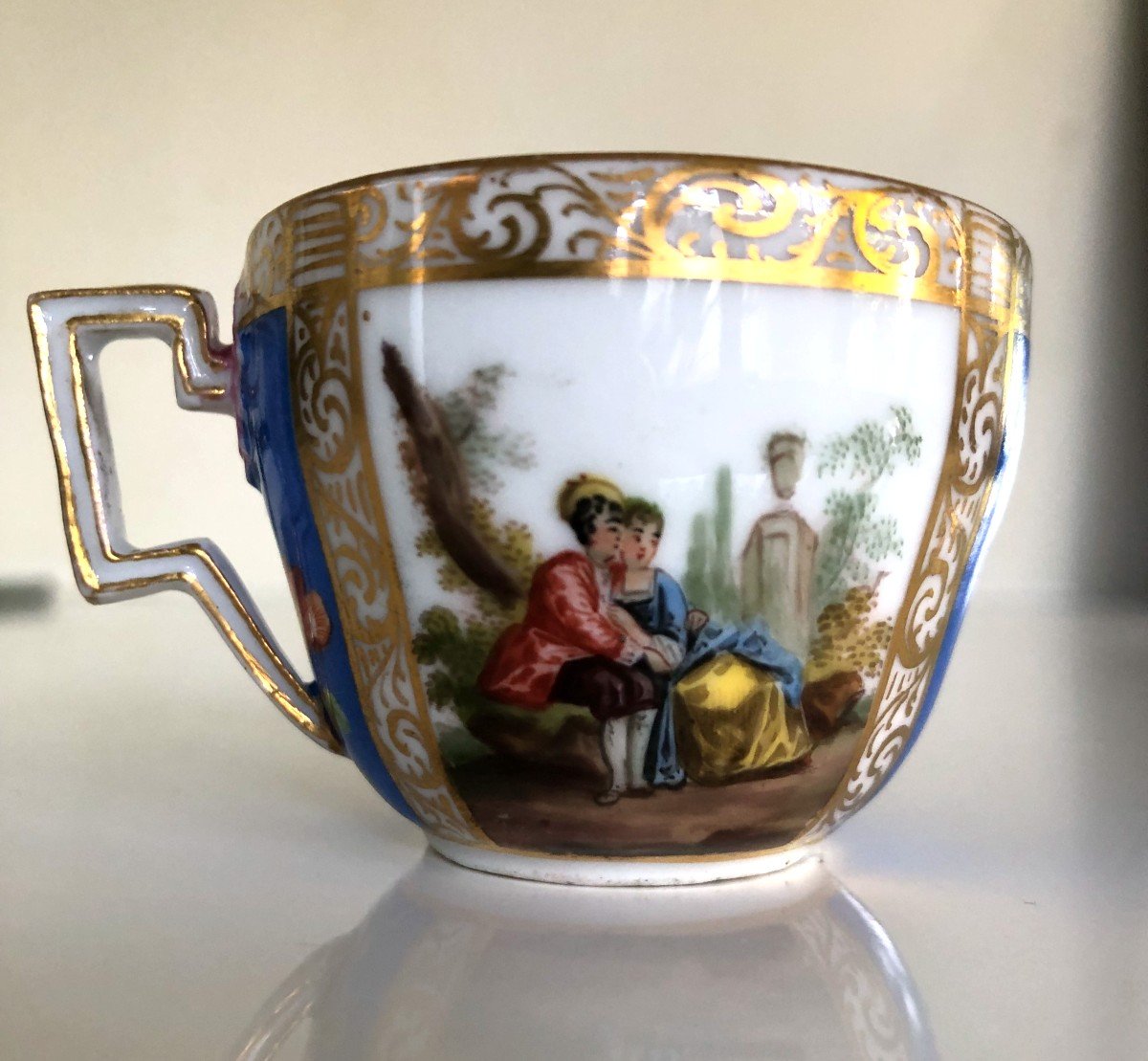 Meissen Mocha Cup 18th Century Saxe-photo-3