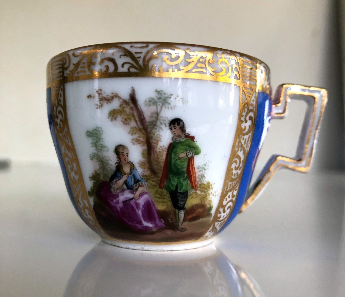 Meissen Mocha Cup 18th Century Saxe-photo-4