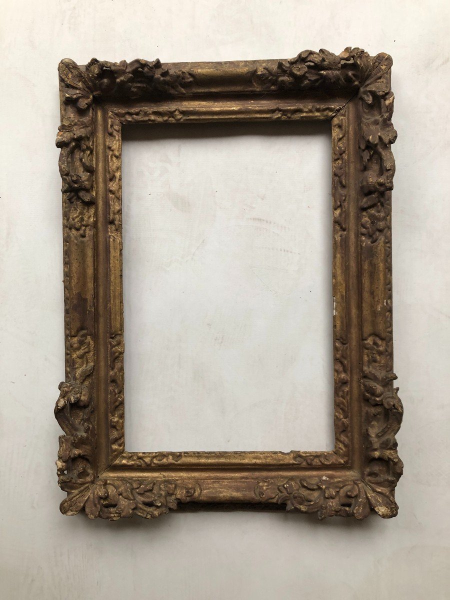 17th-18th Century Gilded Wooden Frame, Louis XIV Regency Period