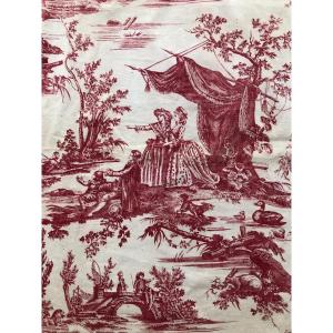 Toile De Jouy A Personnage Debut XXème Siecle Imprime 