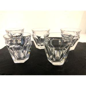 Baccarat 5 Gobelet Verre Harcourt Talleyrand cristal