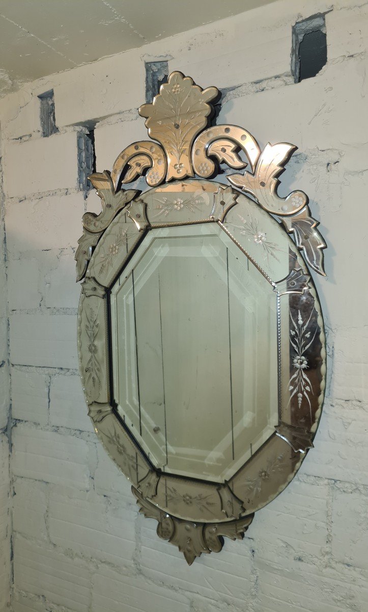 Murano Mirror, Early 20th Century, Good Condition. 