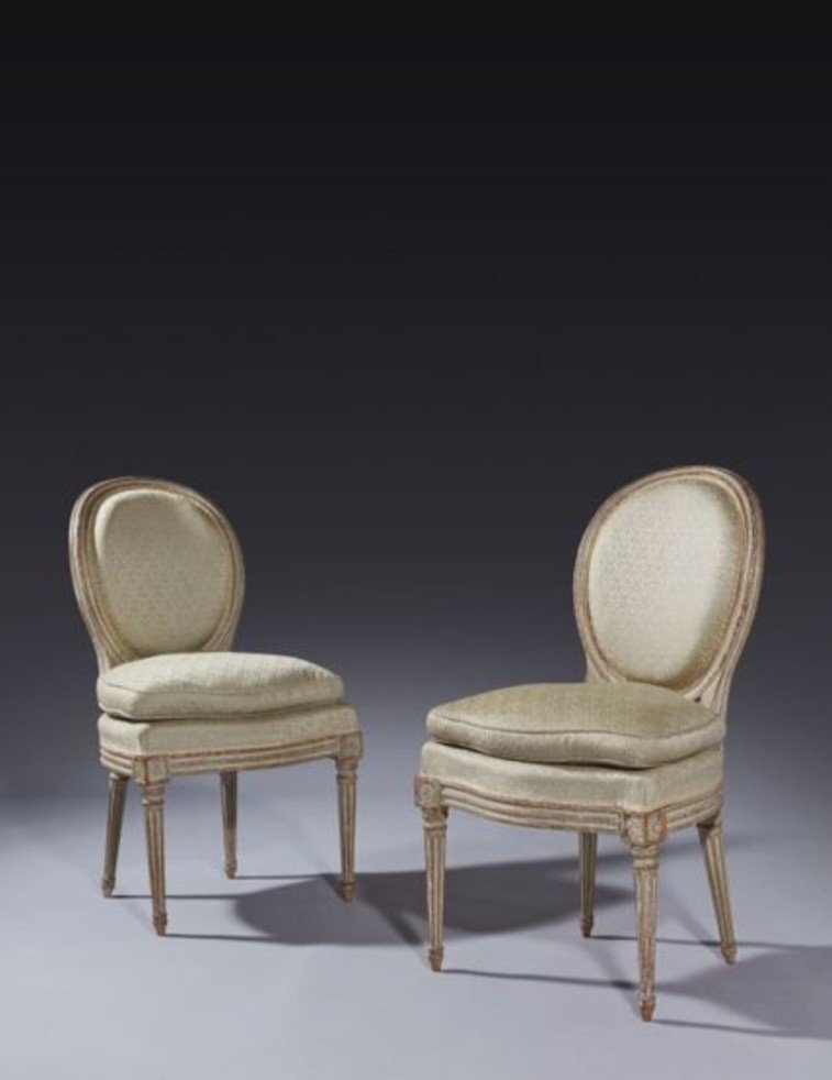 Paire De Chaises Epoque Louis XVI